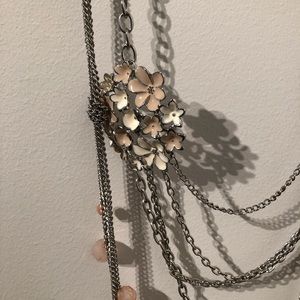 two / silver costume necklaces